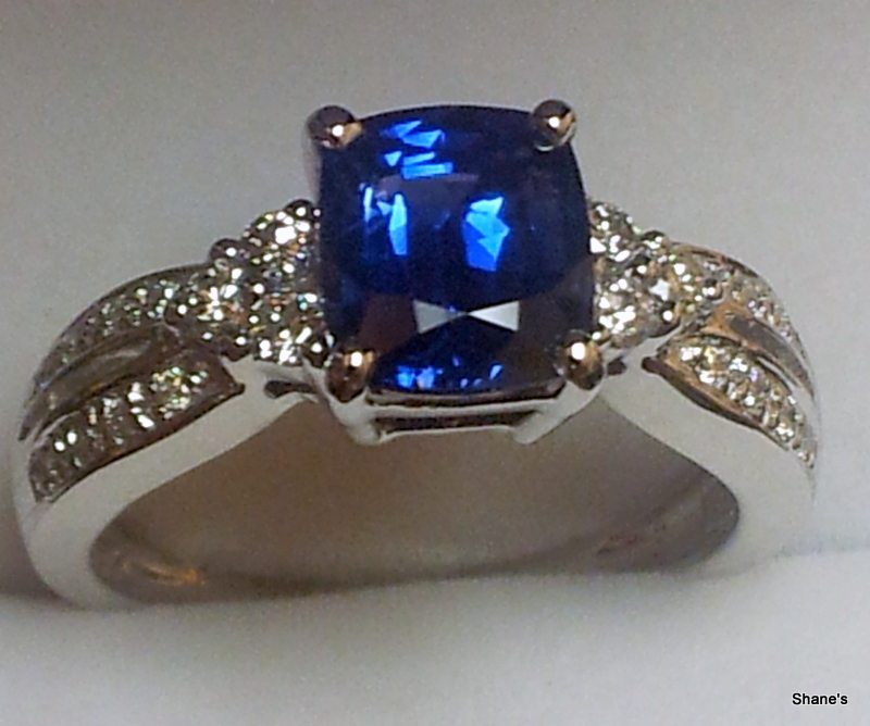 Shane's The Pawn Shop Ladies Diamond Sapphire Ring 2.04CT