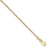 14k 1.15mm Machine-made Rope Chain Anklet