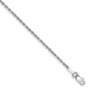 14k White Gold 1.5mm D/C Rope Chain Anklet