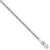 14k White Gold 2mm D/C Rope Chain