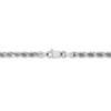 14k White Gold 3.5mm D/C Rope Chain - Image 4