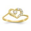 10k CZ Heart Ring