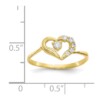 10k CZ Heart Ring - Image 3
