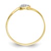 10k & Rhodium CZ Heart Ring - Image 2