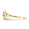 10k & Rhodium CZ Heart Ring - Image 4