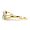 10k & Rhodium Double Heart CZ Ring - Image 4