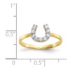 10k CZ Horse Shoe Ring - Image 3