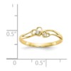 10k CZ Double Heart Ring - Image 4