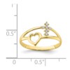 10K Heart and Cross Ring - Image 2
