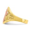 10K Two-Tone Cross Ring - Image 3