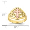 10K Two-Tone Cross Ring - Image 4
