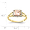 10K Two-Tone CZ 15 Ring - Image 3