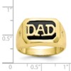 10k Men's Diamond and Black Onyx DAD Ring - Image 3