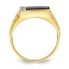 10k Onyx & .03ct Diamond Men's Ring - Image 2