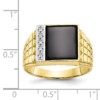 10k Onyx & .03ct Diamond Men's Ring - Image 3