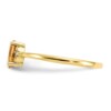 10k Polished Geniune Diamond & Citrine Birthstone Ring - Image 3