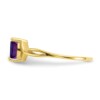 10k Polished Geniune Amethyst Birthstone Ring - Image 3